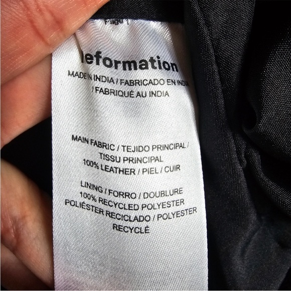 NWOT Veda Bennett Oversized Leather Bomber - Picture 12 of 13